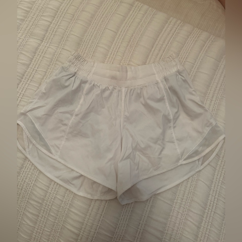 Lululemon White Hotty Hot Shorts